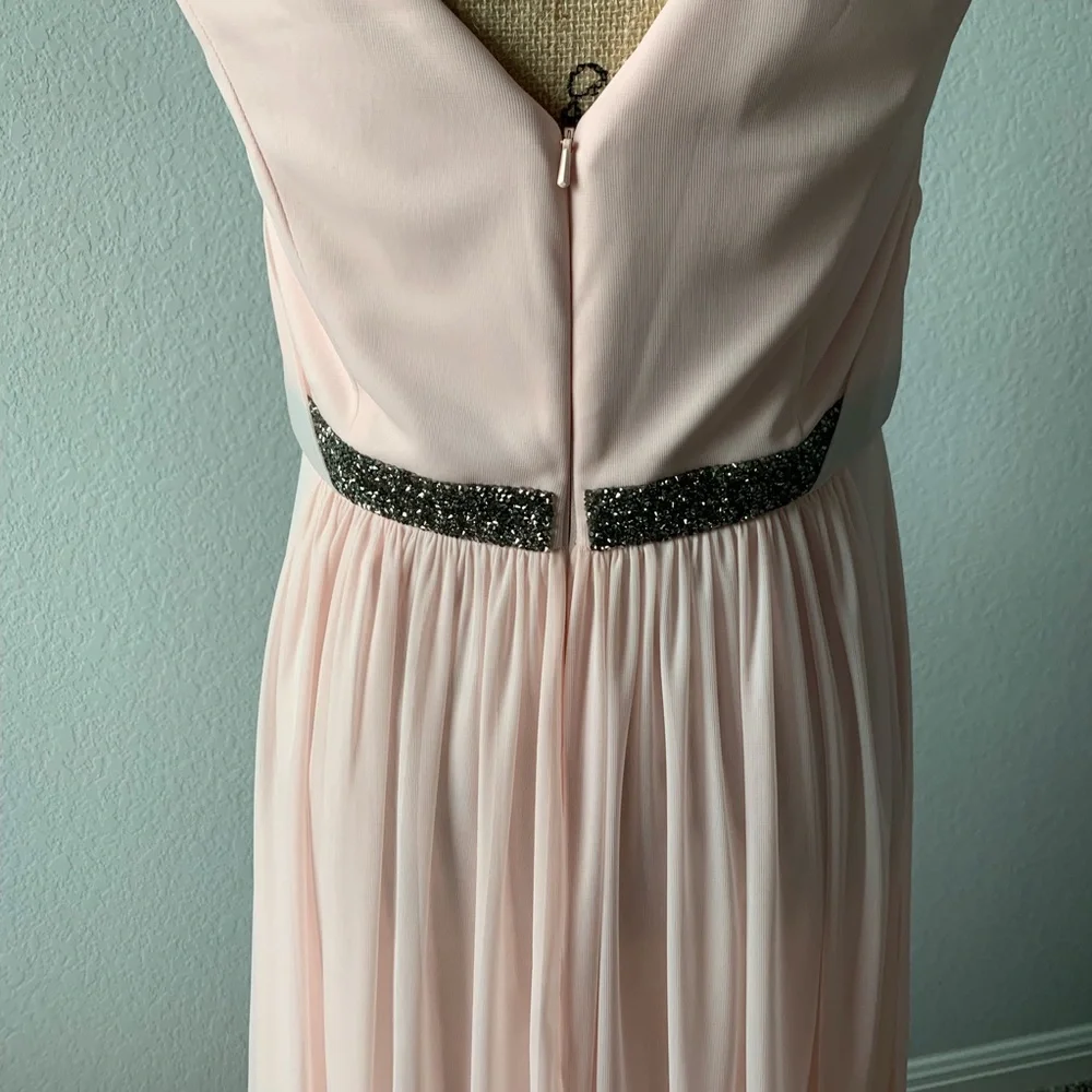 David’s Bridal blush pink maxi dress - Picture 5 of 8
